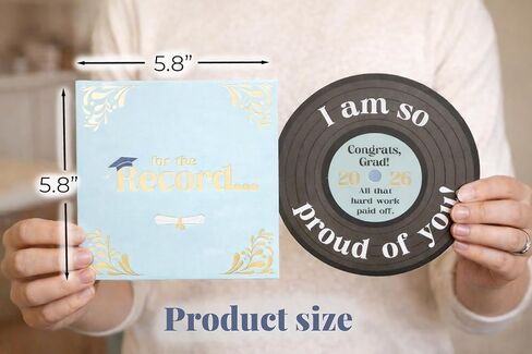 Bee! Graduation Card 2026 | Vinyl Record Style Retro Music-Themed congratulations card for High School & College Graduates | Pairs great with high school, college graduation gifts for her or him in Kuwait