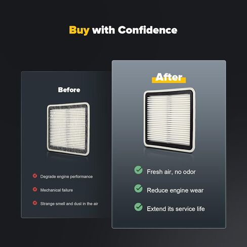 فلتر هواء المحرك OCPTY CA9997 لـ 2006-2007 لسوبارو B9 تريبيكا، 2016-2017 لسوبارو كروستريك، 2009-2018 لسوبارو فورستر، 2008-2016 لسوبارو إمبريزا، 2005-2022 لسوبارو ليجاسي in Kuwait