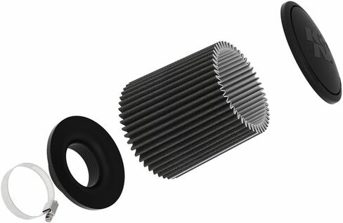 فلتر هواء K&N Dryflow مدى الحياة بمشبك عالمي: صناعي جاف، قابل للغسل، خالي من الزيوت: قطر الشفة: 3.5 بوصة، ارتفاع الفلتر: 6 بوصة، طول الشفة: 1.5 بوصة، النوع: صناعي جاف، RU-3110HBK in Kuwait