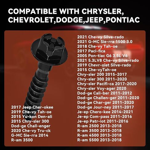 5PCS Car Air Filter Box Screws, Air Filter Housing Retaining Bolts, Automotive Air Filter Cover Retainers Replacement Accessories, Compatible with Pacifica Patriot Journey in Kuwait