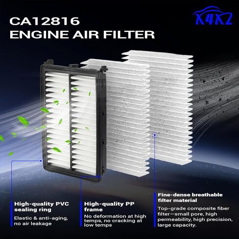 CA12816 97133-L1000 فلتر هواء المحرك والمقصورة لـ 22-25 Hyundai Santa Cruz Tucson، 2021-2025 Santa Fe، Kia K5، Sorento، 20-25 Sonata، 23-25 ​​Sportage استبدال # 28113-L1000 97133-N9100 in Saudi Arabia