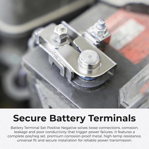Battery Terminal Set Positive Negative 926-603 Compatible with Ford Super Duty F-250 F-350 F-450 Chevy Silverado 1500 2500 3500 Replaces 926-603 BT4A-14450-BA BT4Z-14450-SD in Kuwait