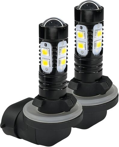 881 مصباح ضباب LED، استبدال المصابيح الأمامية LED OEM # 881 886 889 862 894 896 898، 50 وات 6000 ك شعاع منخفض للغاية زينون DRL / ضوء ضباب عالمي لشاحنة السيارة SUV (قطعتان، أبيض) in Kuwait