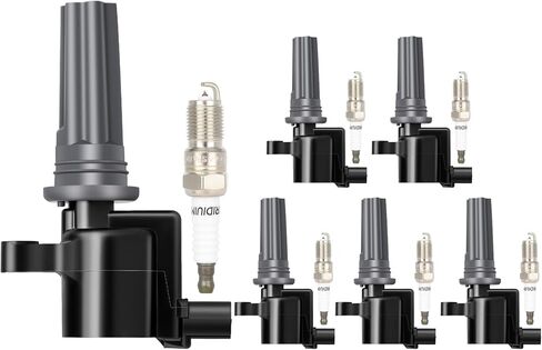 OCPTY spark plugs and coils Fits 2000-2003 for Jaguar S-Type 3.0L,2000-2003 for Jaguar S-Type 6 Ignition Coils with 6 Iridium Spark Plugs coils for DG528 ignition coil pack 2-Pins in Saudi Arabia