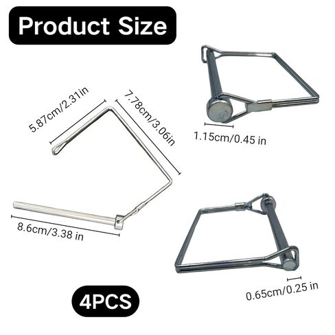 4 Pack Trailer Hitch Pin 1/4x3.38 Inch, Zinc Coated Carbon Steel, Heavy Duty Safety Lock Pin for Boat, RV, Utility Trailers, Secure & Durable Connection in Kuwait