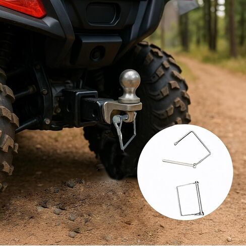 4 Pack Trailer Hitch Pin 1/4x3.38 Inch, Zinc Coated Carbon Steel, Heavy Duty Safety Lock Pin for Boat, RV, Utility Trailers, Secure & Durable Connection in Kuwait