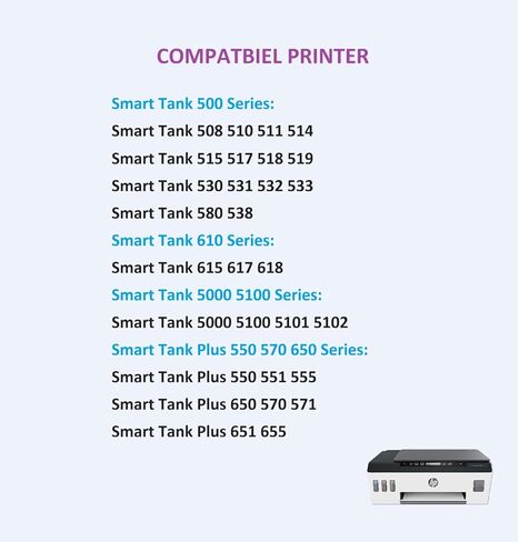 Smart Tank Plus 651 Printhead X4E75A M0H50A Print Head for HP Smart Tank 510 515 530 532 580 610 615 618 500 5100 Series Smart Tank Plus 551 550 570 650 Series | X4E75A Black and M0H50A Tri-Color in Kuwait