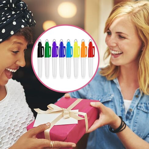 Pajean Mini Permanent Markers for Nurses Badge, Back to School 8 Assorted Colors Mini Marking Golf Ball Marker Pen with Golf Keychain Clips for Office School Supplies Outdoor Activities(8 Pieces) in Saudi Arabia