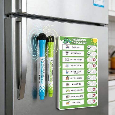 4 عبوات من أقلام التحديد المغناطيسية للمسح الجاف، رأس رفيع مع ممحاة، علامات سبورة بيضاء ذات رائحة منخفضة لتقويم جدول الأعمال في الثلاجة، سبورة بيضاء للأطفال في المدرسة والمنزل، مجموعة أقلام ملونة in Kuwait