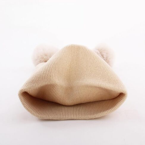 Pink Knit Balaclava Beanie and Neck Warmer hat,cat Embroidery, Stretch Fit, Suitable, Daily and Casual Wear, Birthday, Holiday Party, Autumn and Winter, Christmas, Halloween in Saudi Arabia