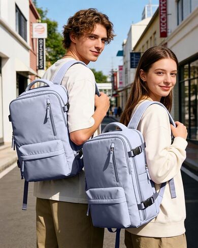 حقيبة ظهر بختم مفرغ للسفر مع مضخة هواء مضغوطة، حقيبة نهارية تحمل على متن الطائرة، معتمدة من Vacpack، حقائب كمبيوتر محمول موفرة للمساحة مع نظام تفريغ، حقيبة سفر للنساء والرجال، أرجواني داكن in Kuwait