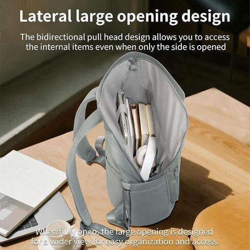 aji Travel Laptop Backpack for Men Women, Large School Backpack Fit 17Inch Laptop, Side Access&Wide Opening Expandable Carry on Backpack for Airplanes, Water Resistant Computer Backpack(Slate Blue) in Kuwait