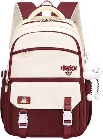 Y2K Aesthetic Backpack for Women Kawaii Preppy Travel Laptop Backpacks for College Cute Large Waterproof Daypack (Purple) in Saudi Arabia