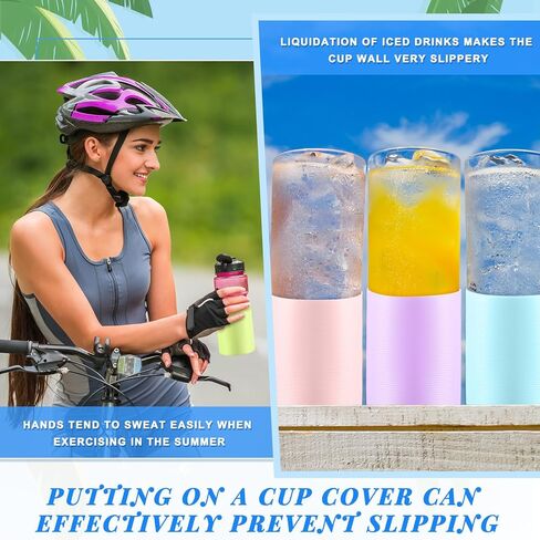 Water Bottle Silicone Sleeves for 18-20 oz Bottle Glass Bottle Protector, Reusable Silicone Sleeve for Water Bottle Anti Slip Protective Holders for Drink Smoothies in Saudi Arabia
