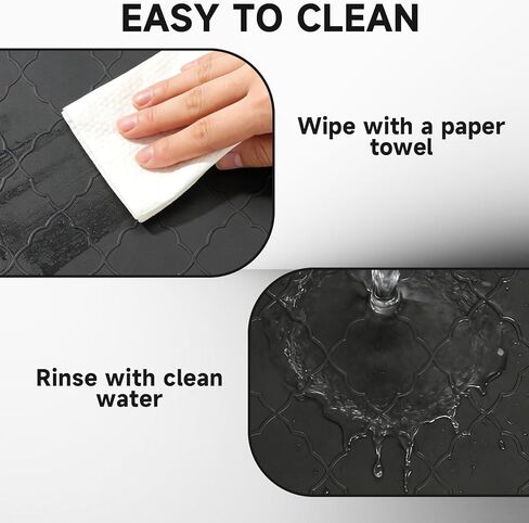 4 PCS Boot Trays for Entryway, 16x12 Inch Waterproof Shoe Tray with Raised Edge, Wet Shoe Matt Tray for Entryway,Plastic Boot Mat Indoor Shoe Mat, Pet Food Tray for Boots, Garden, Pets - Black in Kuwait