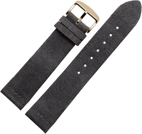 HuanJ Suede Genuine Leather Bracelet 16 18 19 20 22 24mm Watch Band Soft Army Green Brown Khaki Strap Pin Buckle Watchband in Saudi Arabia