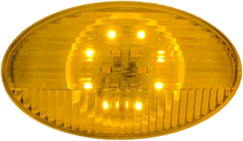 ضوء علامة الانعطاف الجانبي ProFleet Freightliner M2، 14 مصباح LED كهرماني، عدسة شفافة، متوافق مع DOT in Kuwait