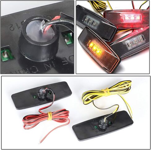 Auto Dynasty - 4 Pieces Dually Bed Fender LED Side Marker Light Compatible with Dodge Ram 1500 2500 3500 94-02 in Saudi Arabia