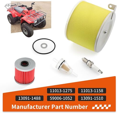 Air Filter + Guide kit w/Oil Filter For Kawasaki Bayou 220 250 KLF 220 250 1988-2011 Bayou 300 KLF300-B 1988 in Saudi Arabia