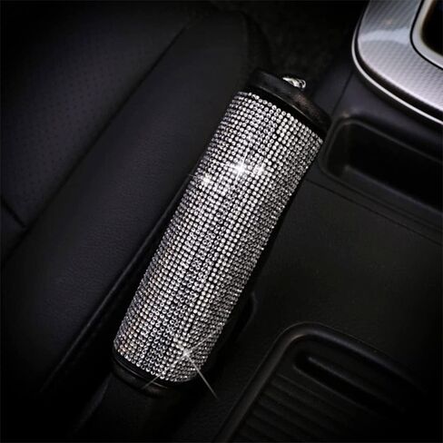 Bling Car Handbrake Cover with Crystal Diamond Sparkling Auto Handbrake Protector Cover Car Decor Accessories (Rhombus Colorful) in Saudi Arabia