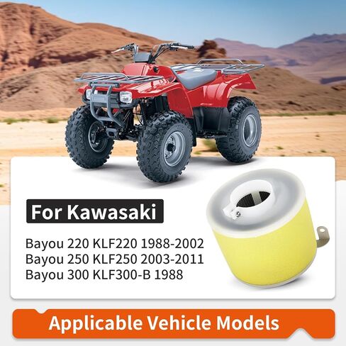 Air Filter + Guide kit w/Oil Filter For Kawasaki Bayou 220 250 KLF 220 250 1988-2011 Bayou 300 KLF300-B 1988 in Saudi Arabia