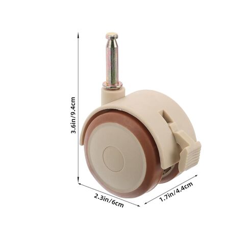 Casters Replacement with Brake Swivel Furniture Wheels Lockable Noise-reducing Threaded Rubber Roller Part for Table Cabinet Shelf in Saudi Arabia