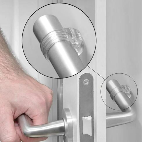 5PCS Door Handle Buffer Transparent Silicone Door Stopper Wall Protector Safety Anti-Collision Shock Absorber Pads in Saudi Arabia