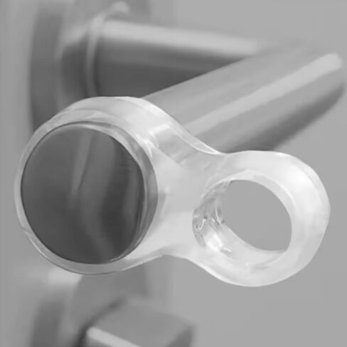 5PCS Door Handle Buffer Transparent Silicone Door Stopper Wall Protector Safety Anti-Collision Shock Absorber Pads in Saudi Arabia