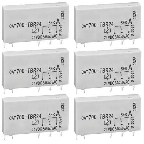 700-TBR24 Relay (Pack of 6) - 6A 250VAC 24VDC 5Pins Power Relay for Allen-Bradley CAT700-TBR24 in Kuwait
