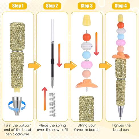 16 قطعة قلم لامع قابل للخرز، أقلام فاخرة من حجر الراين بالكامل للخرز، أقلام يومية لطيفة، أقلام ألماس متعددة الألوان، أقلام حبر جاف ممتعة للنساء، لوازم مكتبية يدوية الصنع in Kuwait