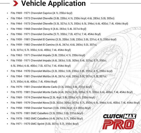 مجموعة قابض السباق CMP المرحلة 3 تناسب Chevy 69-71 Biscayne Impala Bel Air Caprice Nova Camaro، Buick 68-71 Skylark 1973 Centurion Century Regal LeSabre، GMC 78-82 Caballero 3.8L 3.9L 4.1L 4.4L 5.7L 7.5L in Saudi Arabia