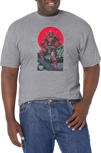 تي شيرت Marvel Big & Tall Classic Deadpool Sun للرجال بأكمام قصيرة in Saudi Arabia