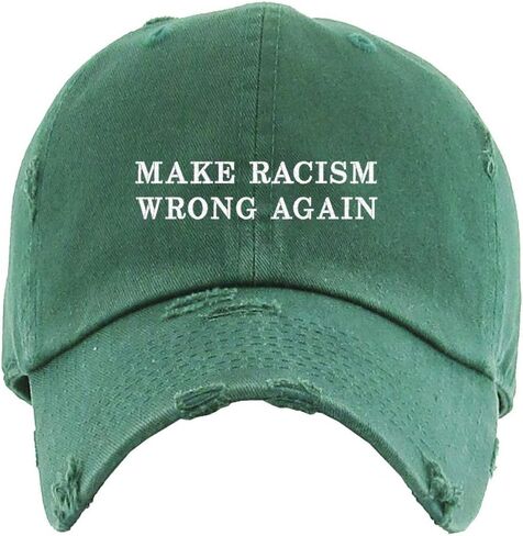 Make Racism Wrong Again Vintage Baseball Cap Embroidered Cotton Adjustable Distressed Dad Hat in Kuwait