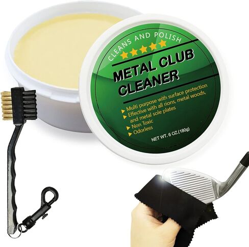 Golf Iron Polishing Kit Club Cleaner Polish Cleaning Solution Golf Club Care Set Golf Brush Cleaner Sponge Value Pack in Kuwait