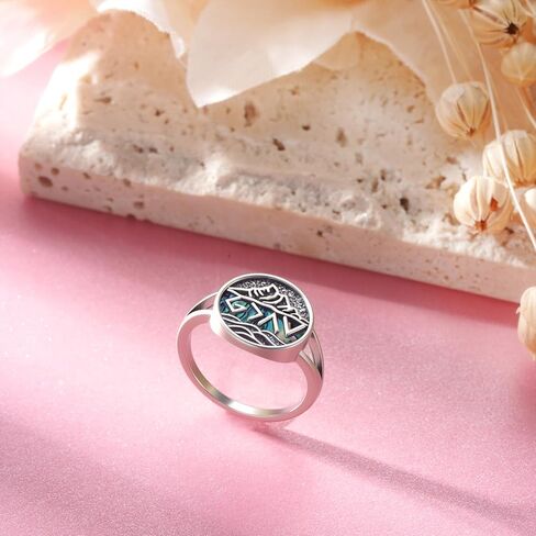 God Is Greater Than The Highs And Lows Ring 925 Sterling Silver Highs And Lows Mountain Jewelry Gifts For Women in Kuwait