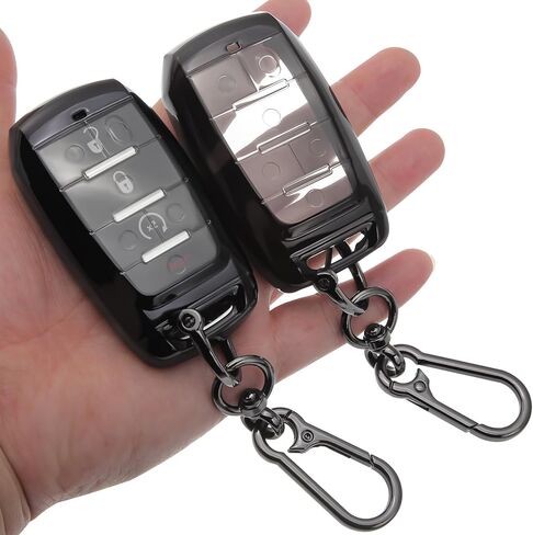 2PCS for Dodge RAM Key Fob Cover Clear case Fits 2019 2020 2021 2022 2023 2024 2025 RAM 1500/2500/3500/4500/5500 Longhorn/TRX 3 4 5 6 Buttons Black in Saudi Arabia