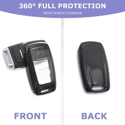 2PCS for Dodge RAM Key Fob Cover Clear case Fits 2019 2020 2021 2022 2023 2024 2025 RAM 1500/2500/3500/4500/5500 Longhorn/TRX 3 4 5 6 Buttons Black in Saudi Arabia