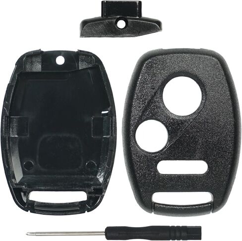 حافظة Key Fob بدون مفتاح للدخول عن بعد باللون الأسود ووسادة تناسب Honda CRV Pilot Ridgeline Accord Coupe Crosstour Civic LX CRZ Fit Insight Odyssey 2005-2017 3 أزرار in Kuwait