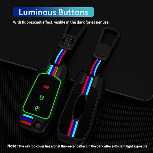 لغطاء Ford Key Fob، حافظة مفتاح Fob ذات 3 أزرار مناسبة لـ 2015-2018 F150 F250 F350 F450 F550 Explorer Escape Bronco Maverick Expedition Ranger Accessories، غطاء واقي من سبائك الزنك المعدنية لمفتاح Fob in Kuwait