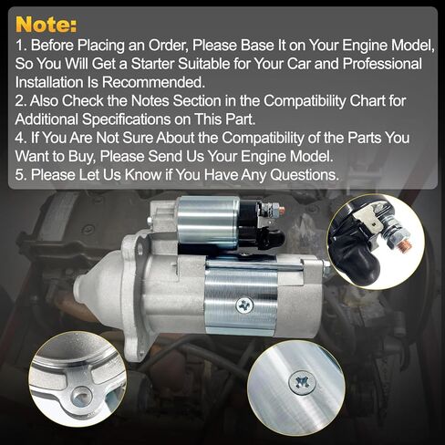 5449610 245-30101 12V 10T Starter Motor 3KW Compatible with Cummins QSF2.8/ISF2.8 Engine for Broce Broom Sweeper RCT350 QSF 2.8 Engine Replaces # 5302289 S1130101B in Kuwait
