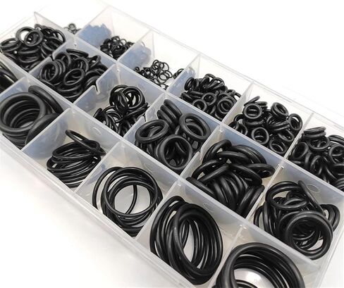 740pcs/lot NBR Rubber Sealing Ring Kit, Black Rubber O-ring Gasket Set with Box -Thickness 1.5mm 2.4mm 3.1mm in Saudi Arabia