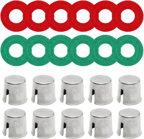 10PCS Car Battery Post Terminal Shims, Vehicle Lead Positive & Negative Terminal Shim Caps with 12PCS Washers, Automotive Top Battery Post Ends Repair Tools, Universal Fit (Red/Black) in Kuwait