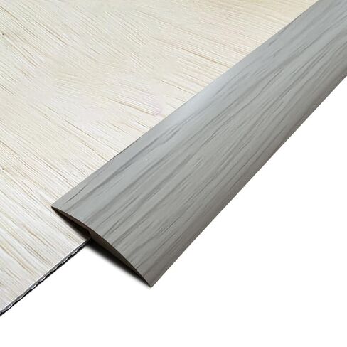 Floor Transition Strip Self Adhesive,PVC Carpet to Tile Flooring Transition Strip,Vinyl Flexible Flooring Transition Strip for Carpet Threshold Transition Strip (Grey Wood Grain, 5mm/10FT) in Saudi Arabia