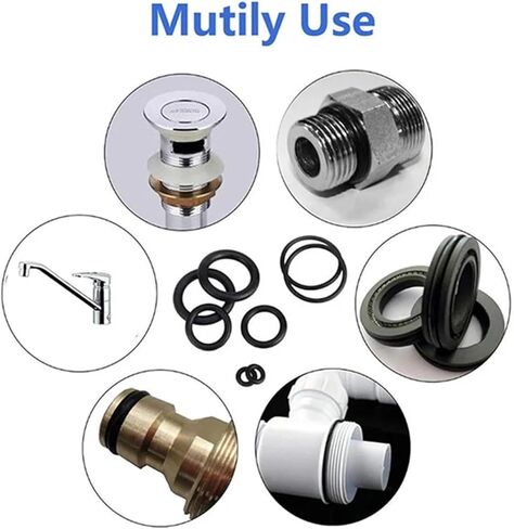 225PCS Rubber O-Ring Oil Resistance O-Ring Washer Gasket Seals Watertightness Assortment Different Size With Plastic Box Kit Set in Kuwait