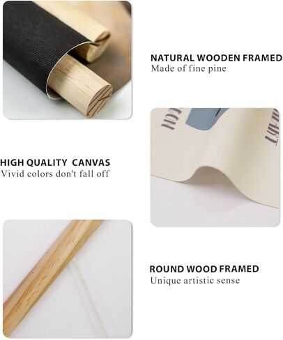 ARPEOTCY Extra Large Vintage Framed Wall Art, 36x54 Inch Flower Meadow Landscape Hanging Framed Wall Art Decor for Living Room Bedroom, Canvas Prints, Retro Scenery Pictures Above of Bed in Kuwait