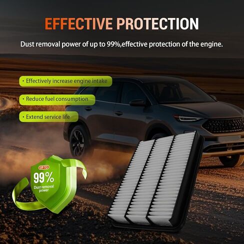 2Pcs Engine & Cabin Air Filters, Fit for 2005-2010 Chevy Cobalt, 2007-2010 Pontiac G5, 2005-2006 Pontiac Pursuit, CA9969, CF10361 in Kuwait
