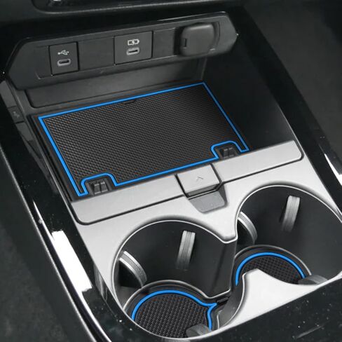 Auovo Cup Holder Insert Liners Compatible with Toyota Prius Accessories 2023 2024 2025 2026 Prius Prime Anti-dust Cup Coasters Door Pocket Mats (18pc-Set, Red Trim) in Saudi Arabia