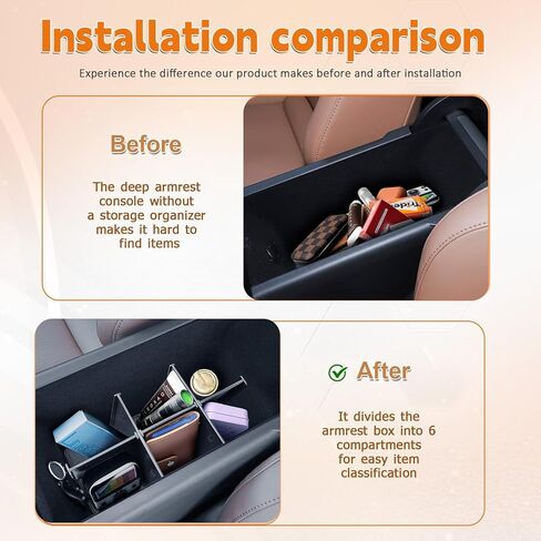 فواصل وحدة التحكم المركزية TACOBRO متوافقة مع ملحقات Toyota Camry (XSE/XLE/SE/LE) 2025 2026، منظم تخزين تحت المقعد من الجيل التاسع Camry in Saudi Arabia