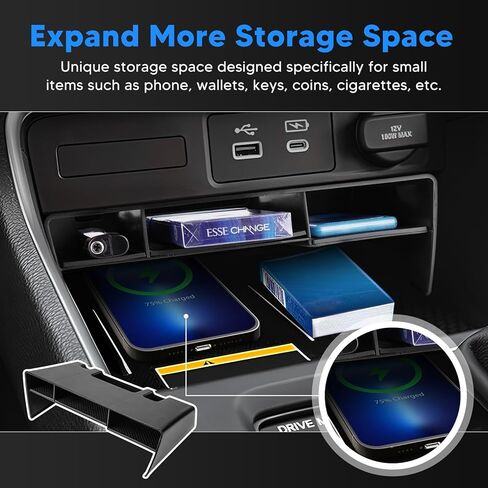 4PCS Center Console Organizer for Honda CR-V 2023-2026, Dashboard Storage Tray with Phone Holder Accessories Lower Center Console Organizer for CRV, Armrest Hidden Storage Interior with Anti-Slip Mats in Saudi Arabia