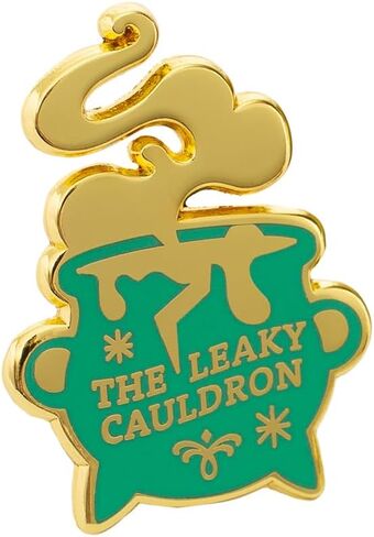 ConQuest Journals Harry Potter Butterbeer Gold Glitter Enamel Pins, 3-Pack Pin Set, Straight Post & Rubber Backers, Wizarding World Pins for Jackets, Tote Bags, Bookbags & More, Officially Licensed in Saudi Arabia